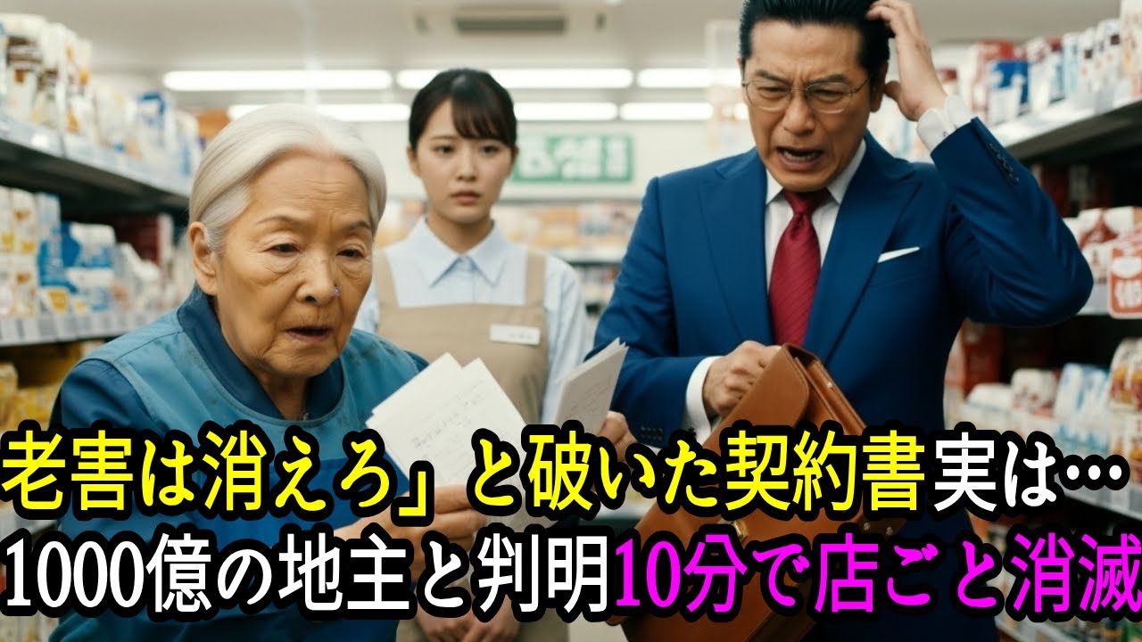 「老害は消えろ」と契約書をビリビリに破いたエリート部長→相手が1000億の土地を持つ『真の地主』と判明し、たった10分で店舗ごと更地にされた結果…【感動する話】【スカッとする話】