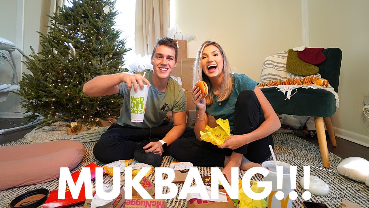 Answering your ASSUMPTIONS of us during our first MUKBANG!