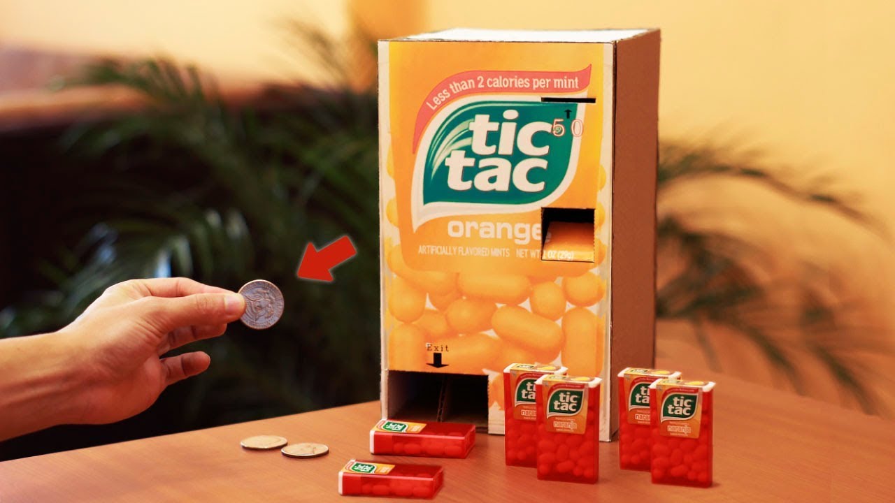 Maquina Dispensadora de tic tac Casera