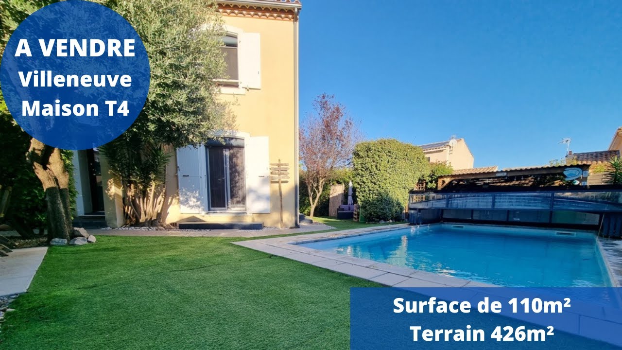 A vendre - Villeneuve-lès-Maguelone maison T4 de 110m² avec piscine et garage