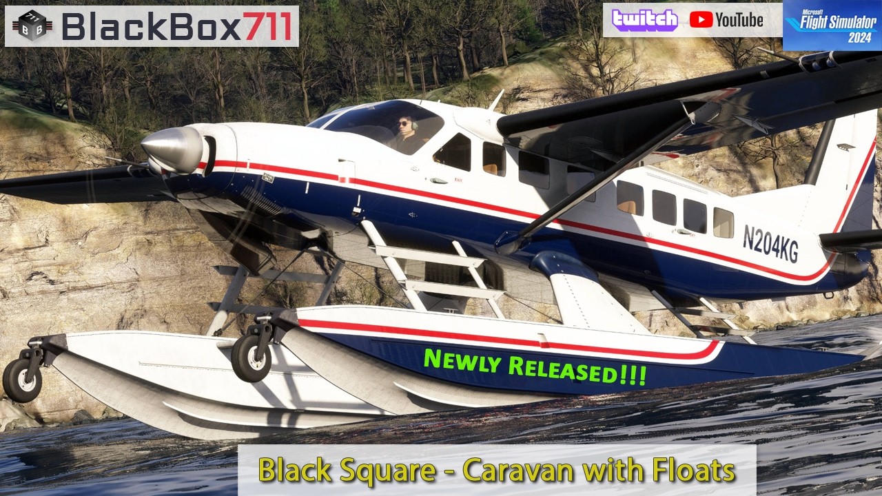 Black Square Caravan with Floats - Finally a good aircraft for water operations?