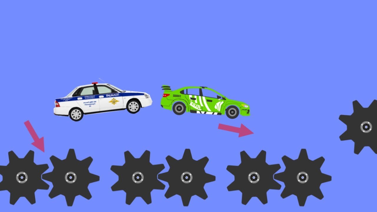 Race Car With Gears - Phun Algodoo Car Destruction
