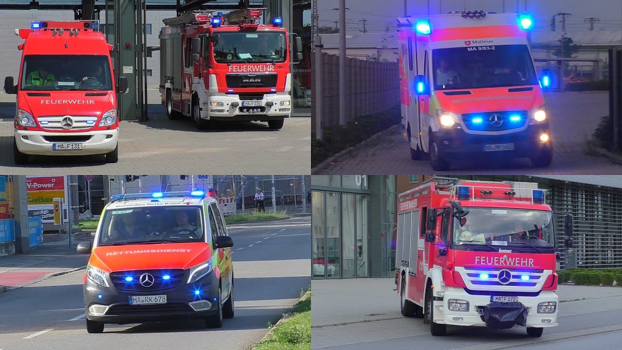 [Pressluft] Feuerwehr, rettungsdienst & polizei zu Einsatzfahrten in Mannheim!