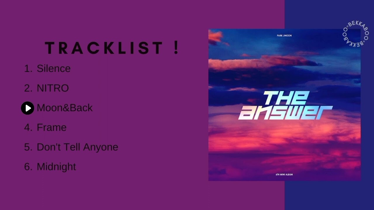 [Full Album] Park Ji-hoon (박지훈) - THE ANSWER || The 6th Mini Album