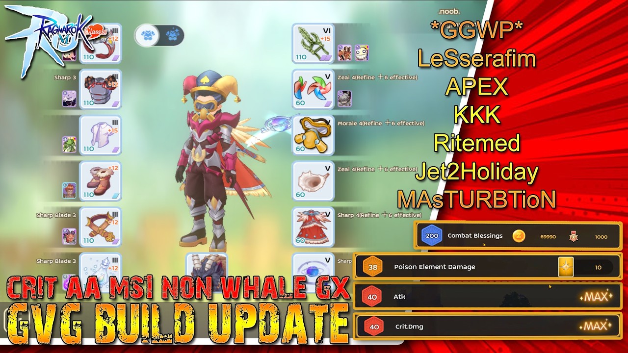 Ragnarok M: Classic - GVG Build Update Crit AA MS1 Non-whale GX POV