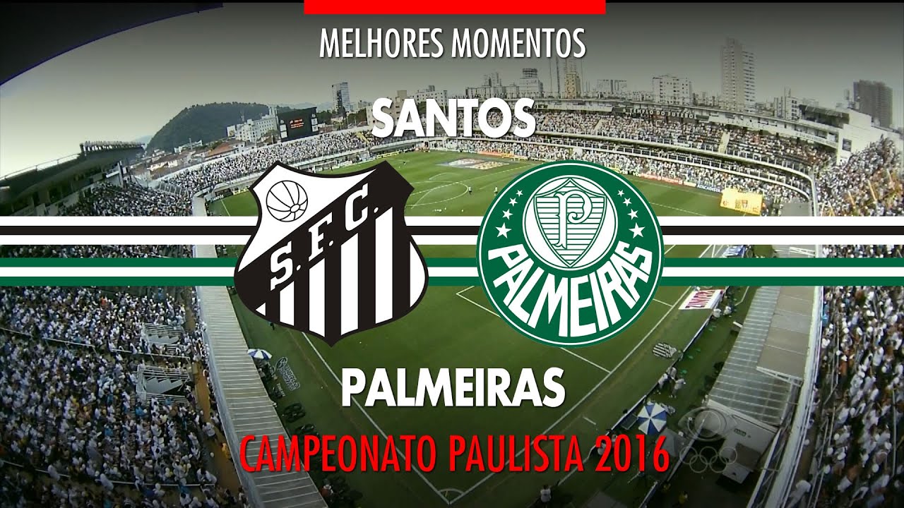 Melhores Momentos - Santos 2 x 2 Palmeiras - Paulistão - 24/04/2016
