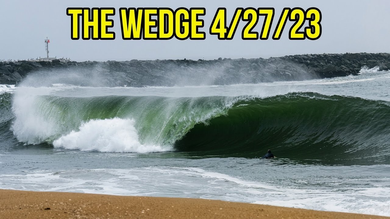 INSANE SWELL at The Wedge- April 27th, 2023 (RAW FOOTAGE)