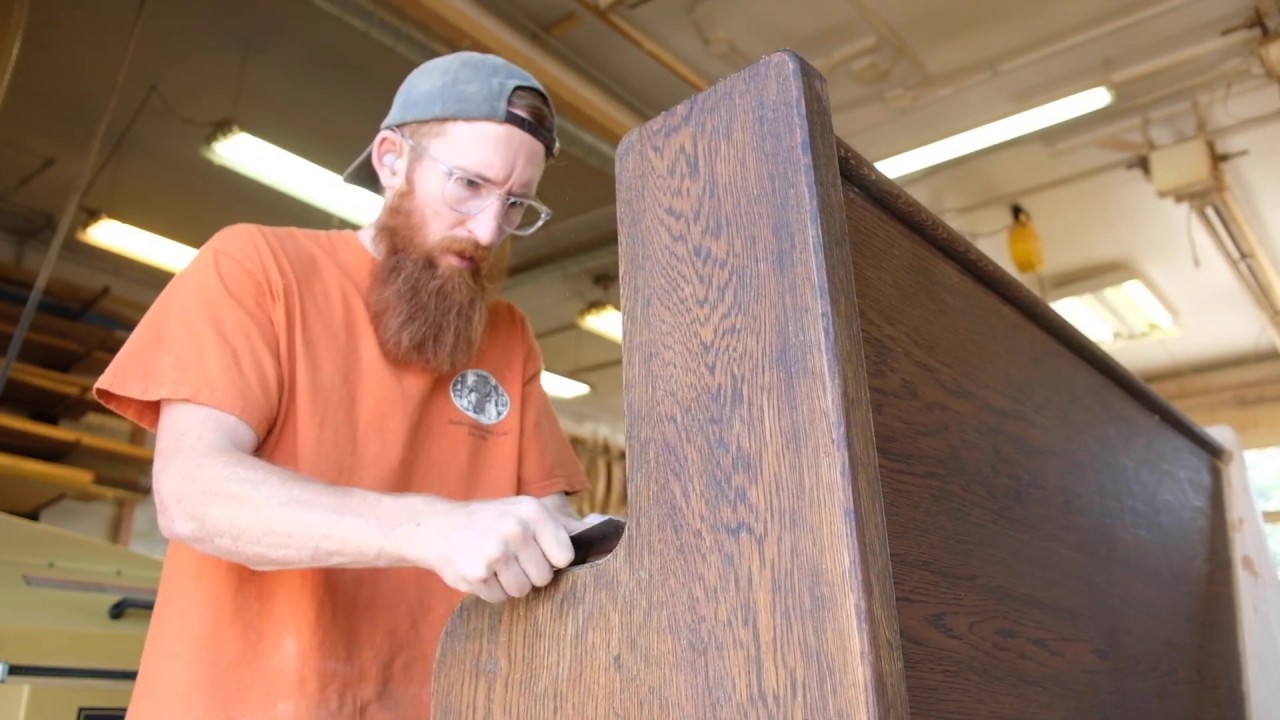 Turning  an Old Church Pew into 2 Benches !