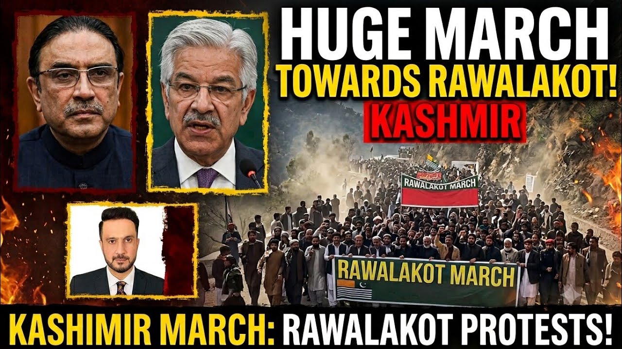 Kashmir protest people marching towards Rawalakot | Firing reports coming from AJK |