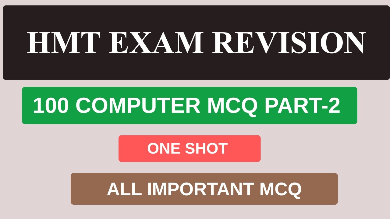 100 Computer MCQ revision