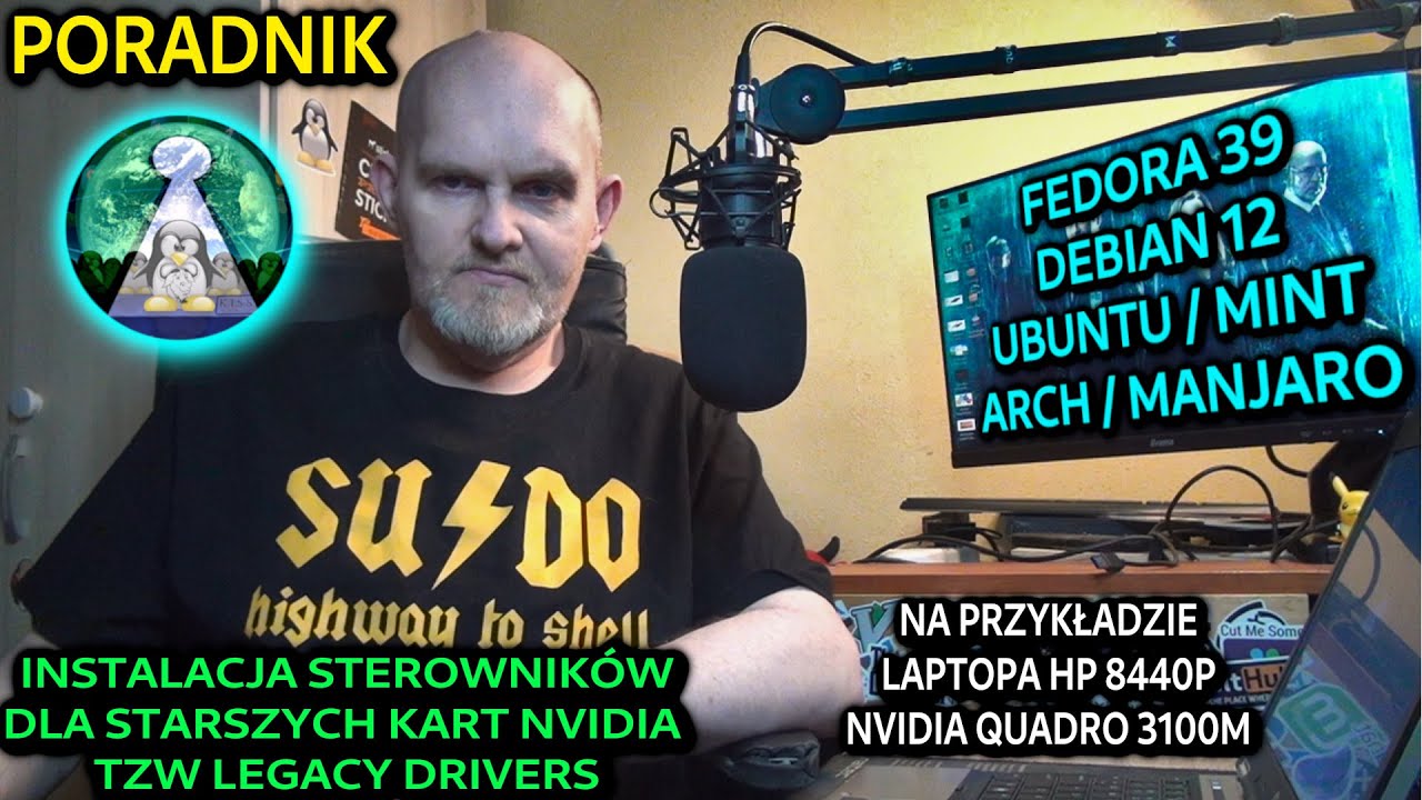 PORADNIK LINUX INSTALACJA NVIDIA LEGACY DRIVERS 340.xx i wyżej  FEDORA 39 DEBIAN 12 UBUNTU MANJARO