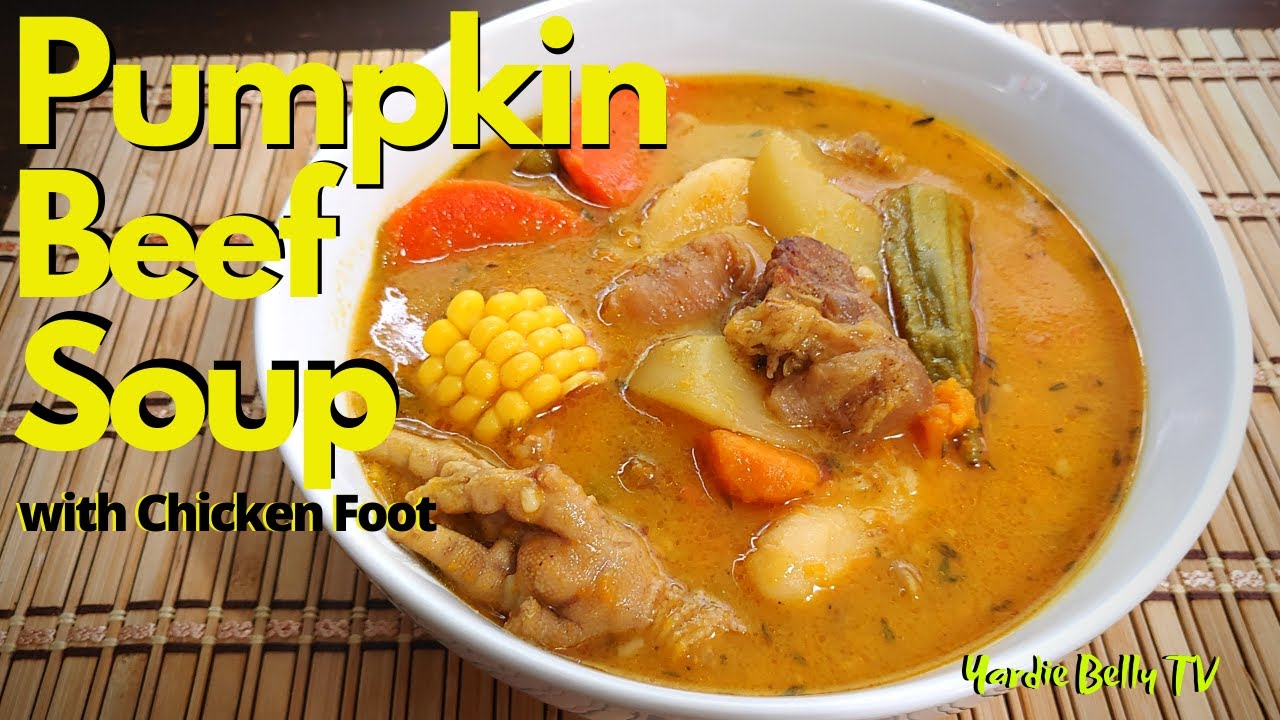 DELICIOUS Pumpkin Beef Soup with Chicken Foot #withme