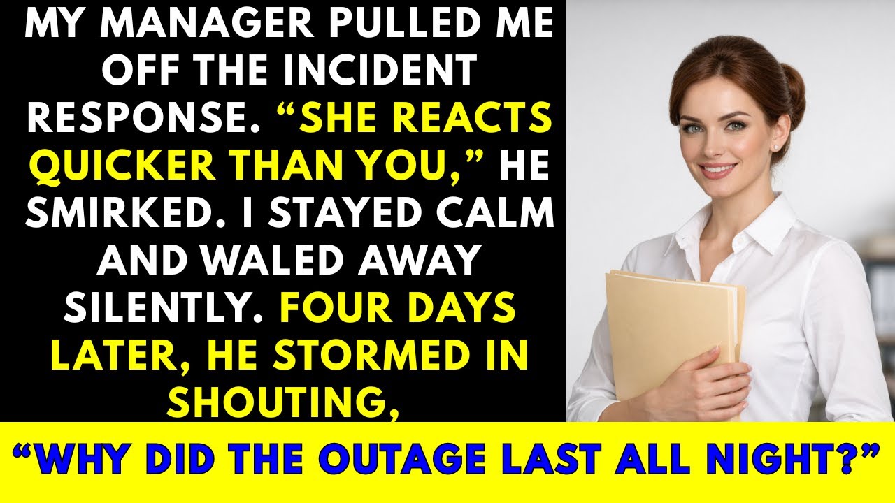 Removing me from the incident response team did not end well for my Manager.... - Revenge Story