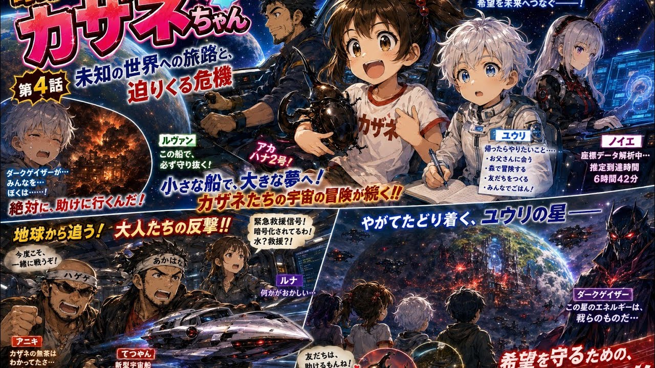 奇跡のカザネちゃん 第4話「未知の世界への旅路と、迫りくる危機」  [お話を見る]