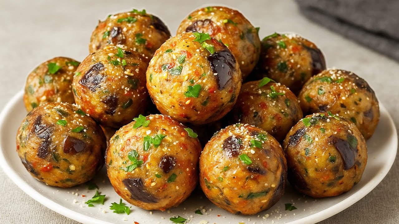 Die Aubergine, die alle verrückt macht! Das beste Rezept für Auberginen-Fleischbällchen! Lecker!