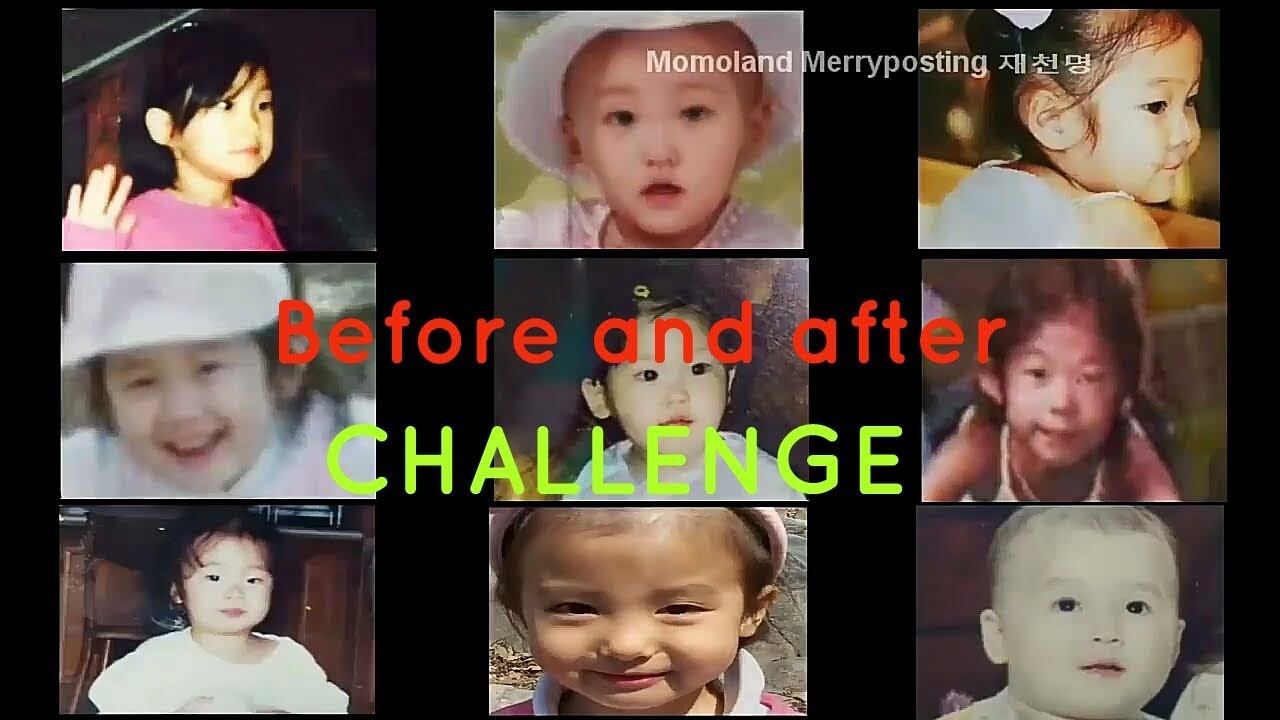 Momoland baby pictures - before and after challenge