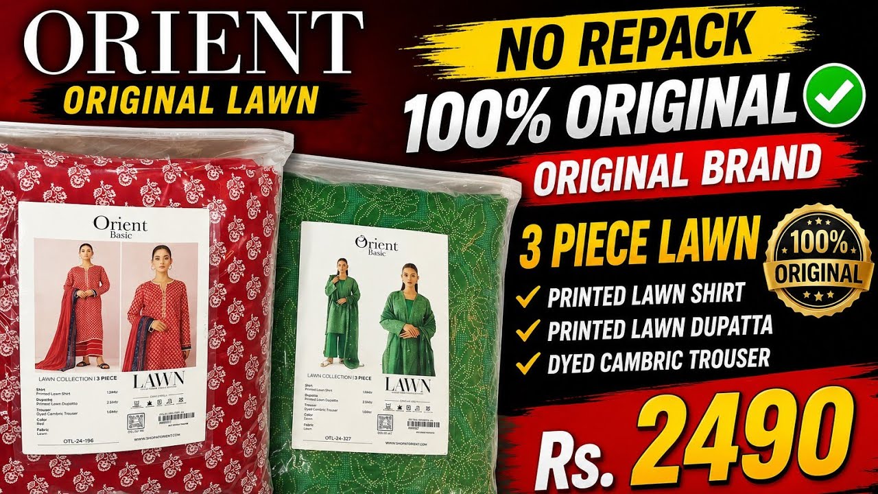 Orient lawn Original brand super wholesale rate No repack 100% Original stuff