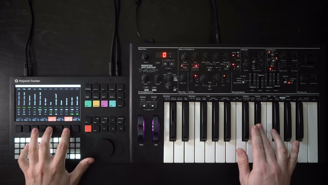 Full-tilt jam with Polyend Tracker and Novation AFX Station