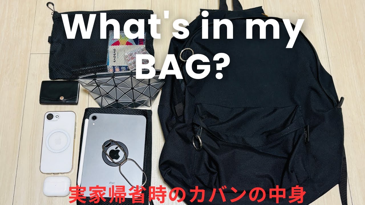 【カバンの中身】実家帰省時編 What's in my bag