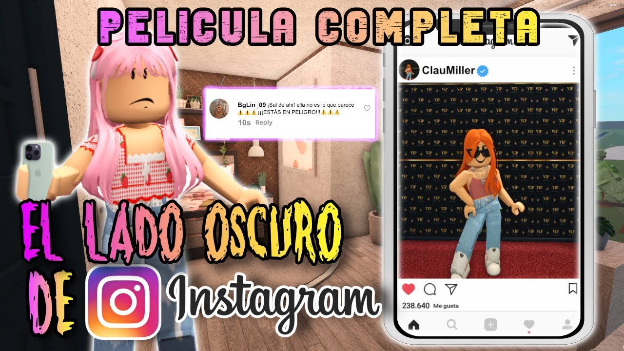 EL LADO OSCURO DE INSTAGRAM | PELICULA COMPLETA ROBLOX |TANGOCHINI 🐰