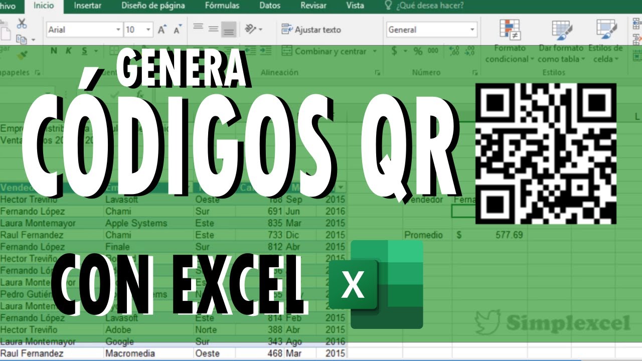 Generar Códigos QR desde Excel - Simplexcel