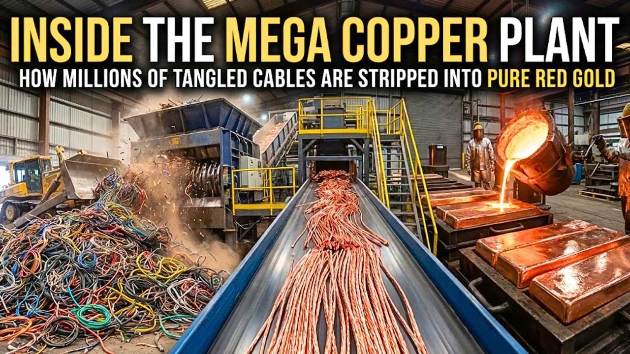 Inside the Mega Copper Plant – How Millions of Tangled Cables Are Stripped Into Pure Red Gold