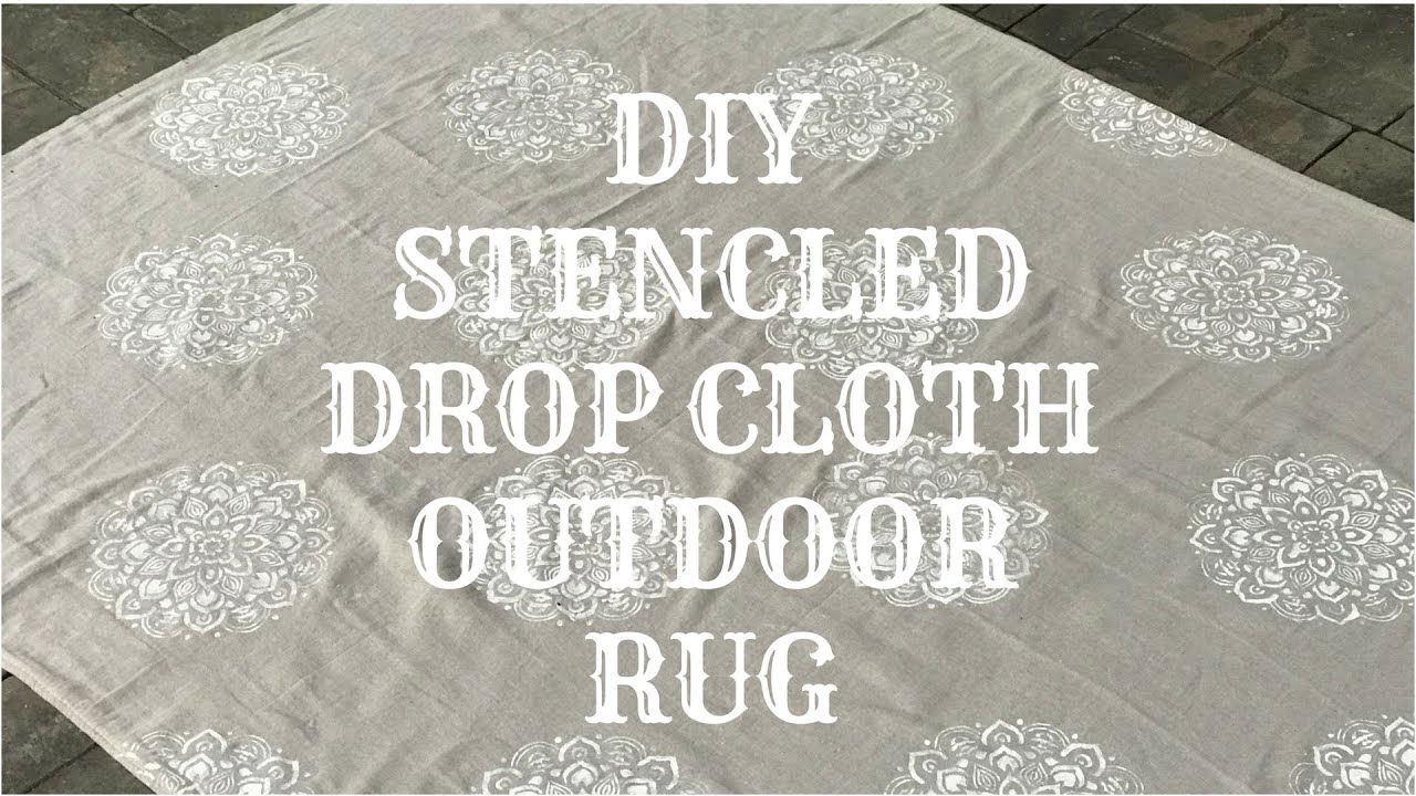 DIY OUTDOOR STENCILED DROP CLOTH RUG
