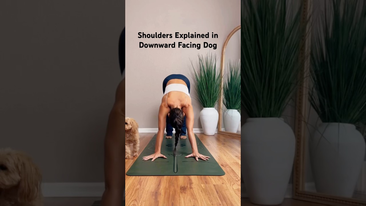 Придайте ясность своим плечам в позе собаки мордой вниз 🙏🏽