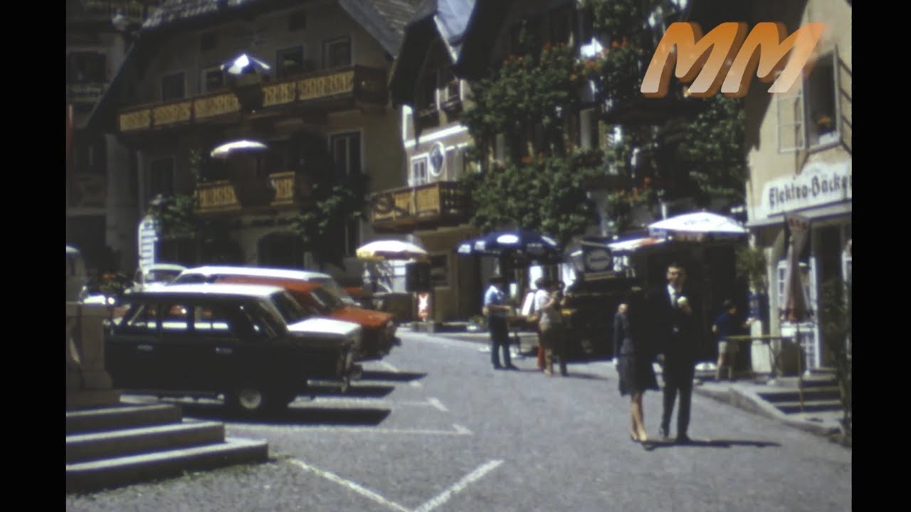Hallstatt Austria Holiday 1970s old cine film 305
