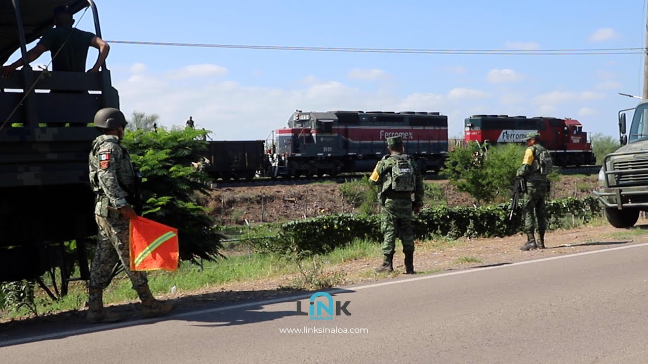 MILITARES INTERCEPTAN TREN EN CULIACÁN QUE TRANSPORTA DR0GA EN FURGONES