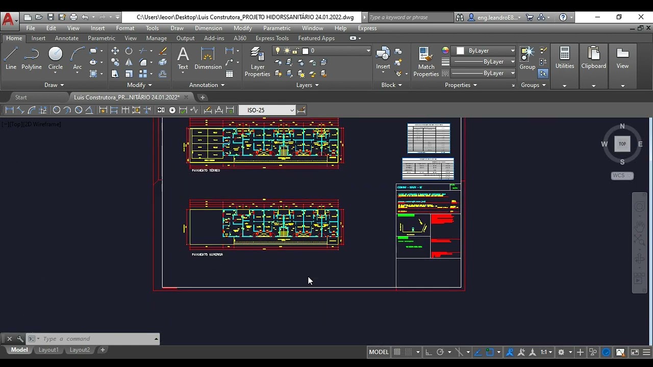 Como colocar o projeto nas coordenadas 0,0 (x,y) no Autocad