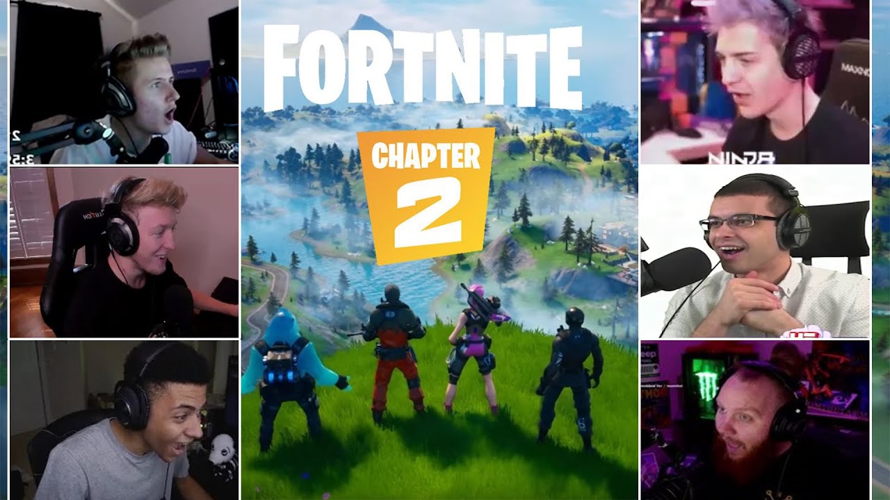 SYMFUHNY, TFUE, MYTH, NINJA, AND STREAMERS FIRST REACTION TO FORTNITE CHAPTER 2 SEASON 1