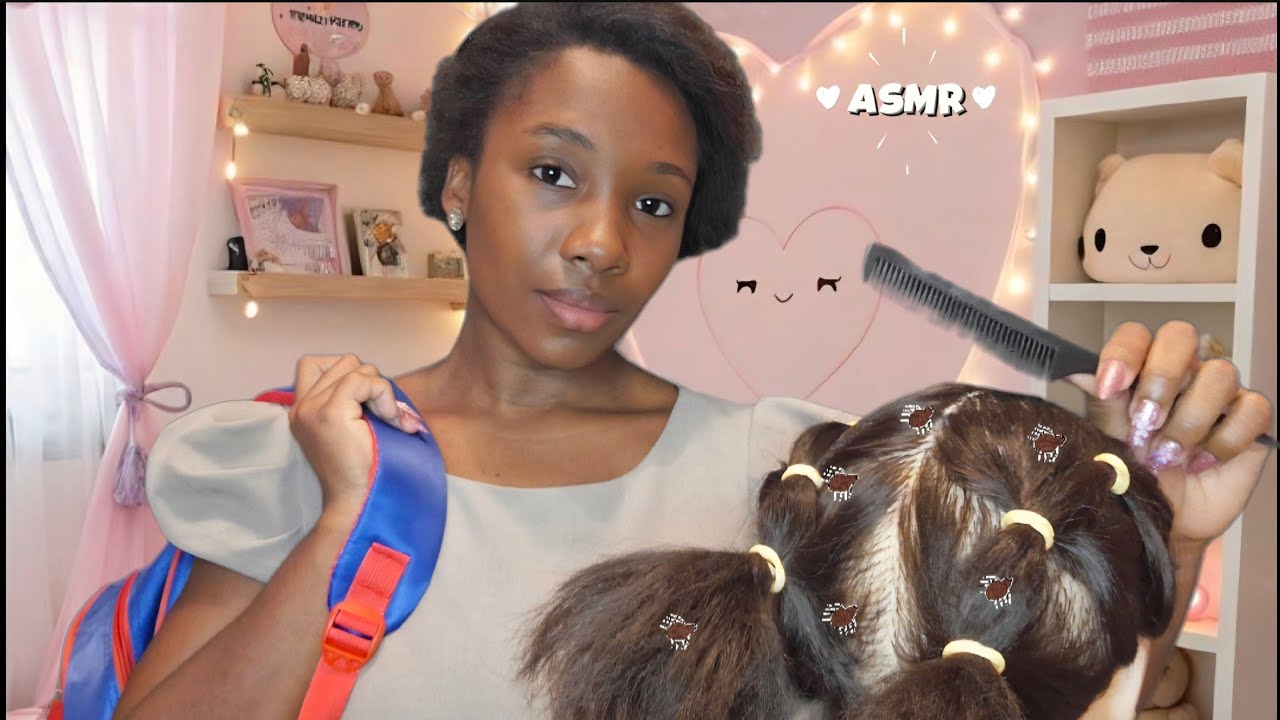 ASMR - AQUELA MÃE CARINHOSA TIRA SEUS PIOLHOS E FAZ PENTEADO EM VOCÊ PARA SEU 1º DIA DE AULA. 🎒📓