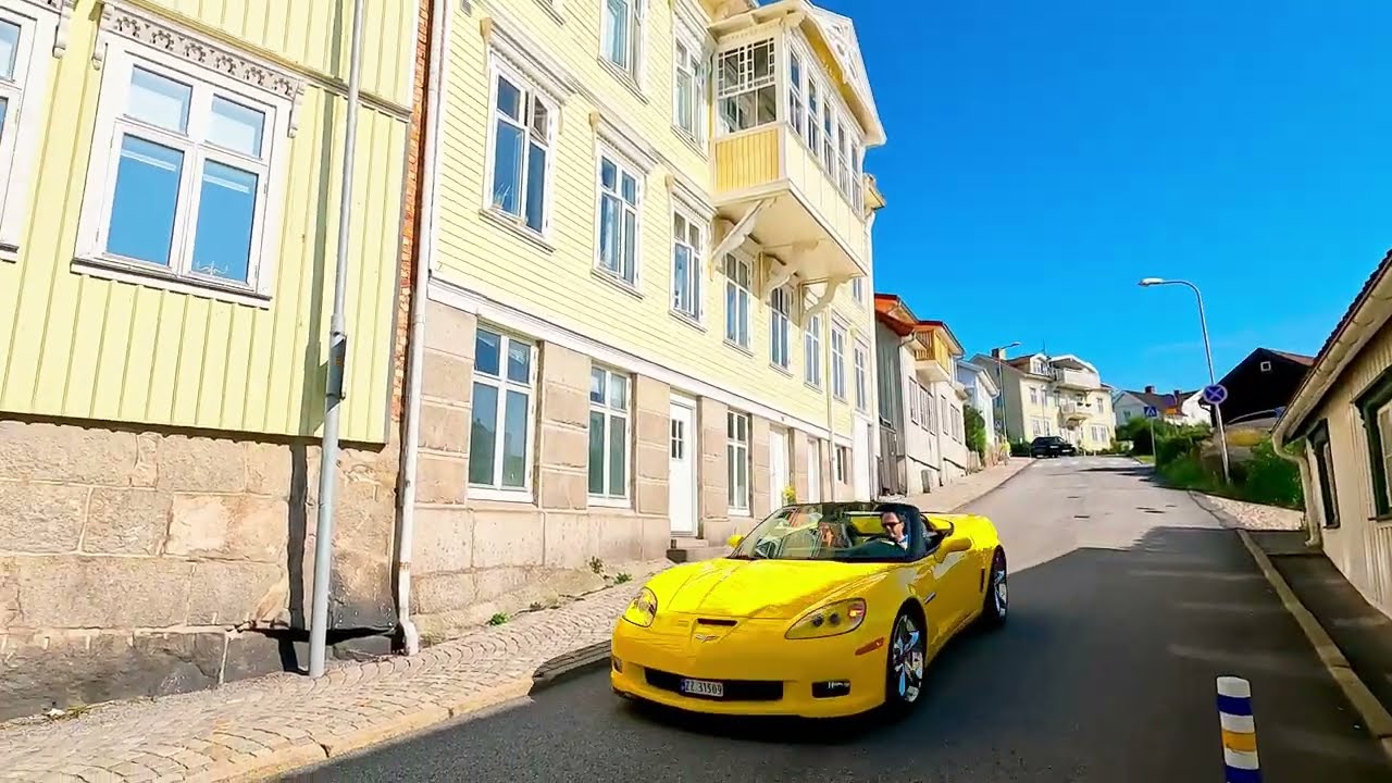 Strömstad Sweden walking around looking at nice old houses summer 2024 4k