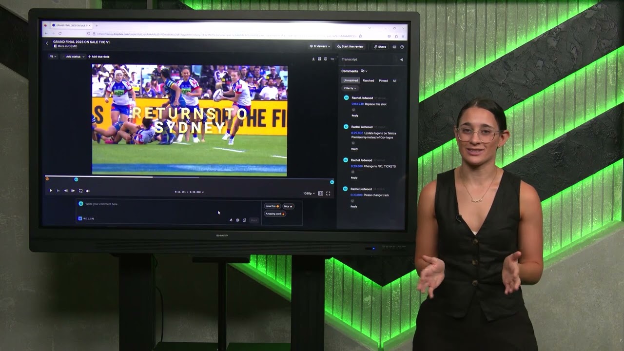 How to Use Dropbox Replay | Rachel Jedwood, Production Manager at the National Rugby League