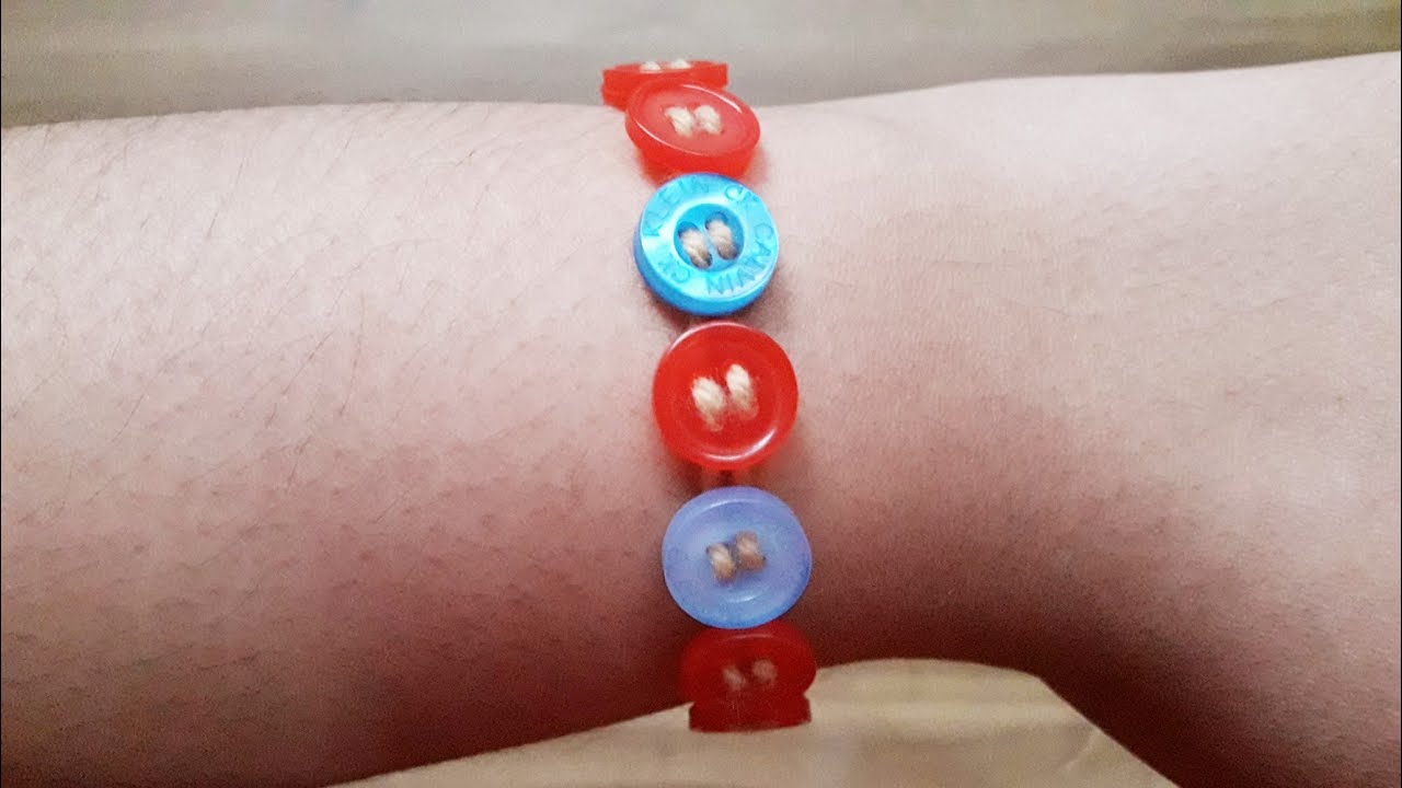 How to make Button Bracelet using Yarn | Nice Trick