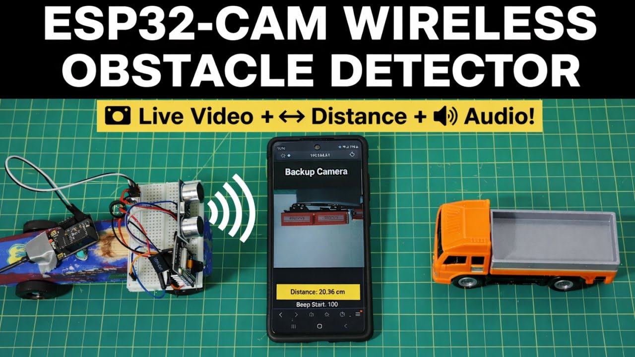 Беспроводная камера заднего вида ESP32-CAM и система обнаружения препятствий