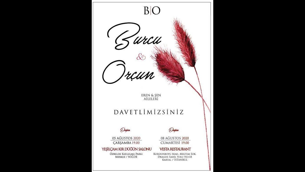 8 Ağustos 2020 | Vesta | Burcu & Orçun