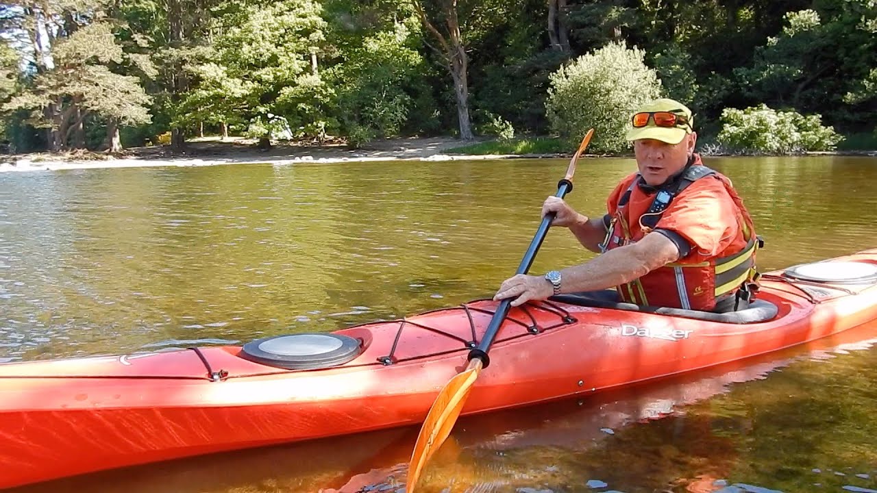 Kayak turning through 360 degrees