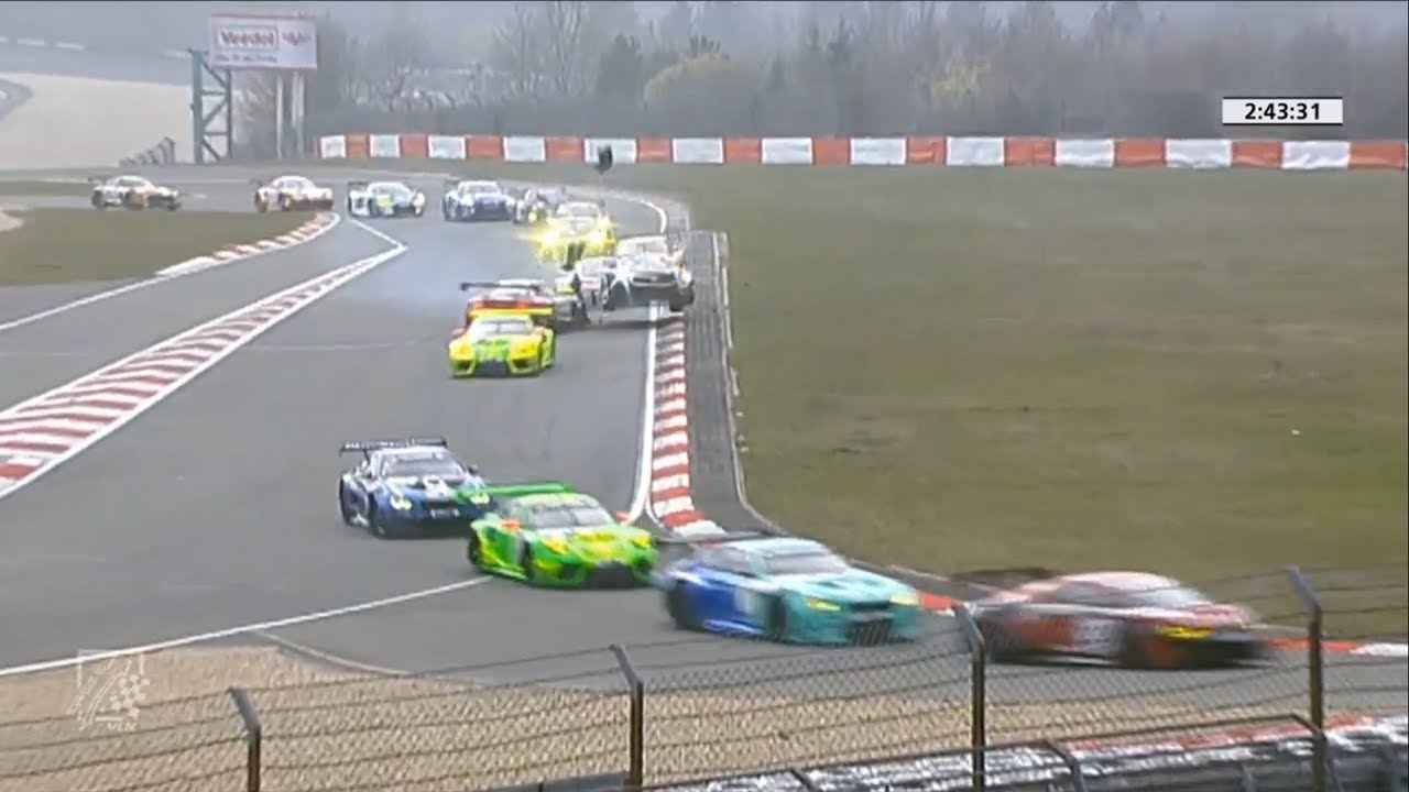 VLN (65. ADAC Westfalenfahrt) 2019. N&uuml;rburgring Nordschleife. Start | Lap 1 Crash