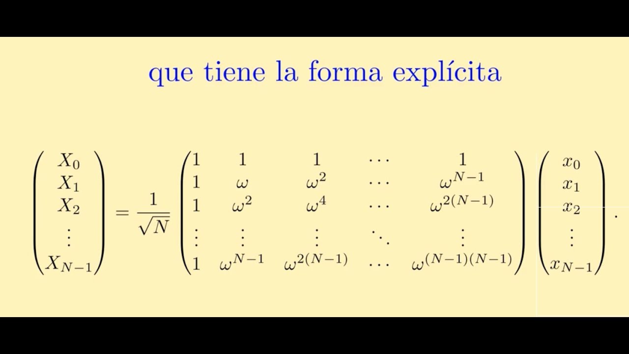 La Transformada Discreta de Fourier y el código Python de la Transformada Rápida de Fourier