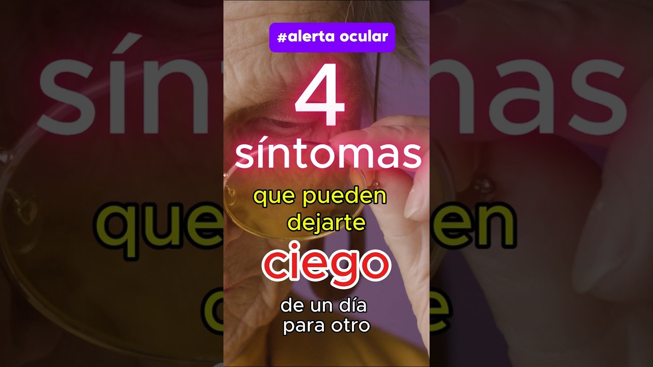&iexcl;4 s&iacute;ntomas que pueden dejarte ciego de un d&iacute;a para otro! No ignores esto!!! #unminutosalud