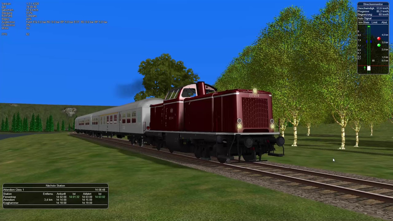 Microsoft Train Simulator Gameplay HD  -  GR  -  Biggetal  -  Nahverkehr Finnentrop-Olpe
