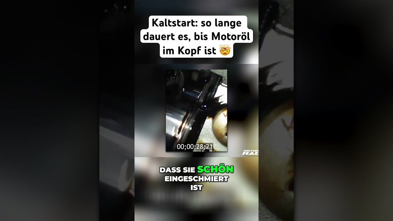 Kaltstart: so lange dauert es, bis Motor&ouml;l im Kopf ist 🤯