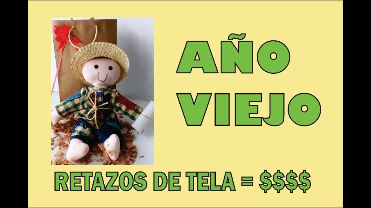 Ideas de como aprovechar los retazos de tela, cómo hacer un muñeco de año viejo pequeño DIY