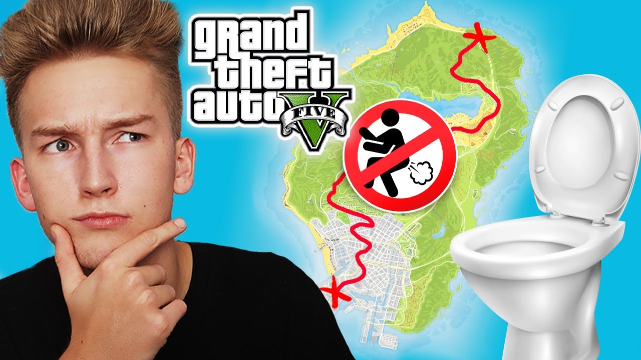 GTA V - PRZEZ CAŁĄ MAPE jako KIBEL CHALLENGE! 🚽