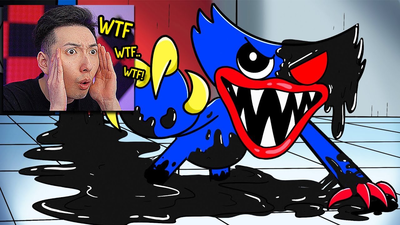 Reacting to The ORIGIN of HUGGY WUGGY.EXE! *SCARY*