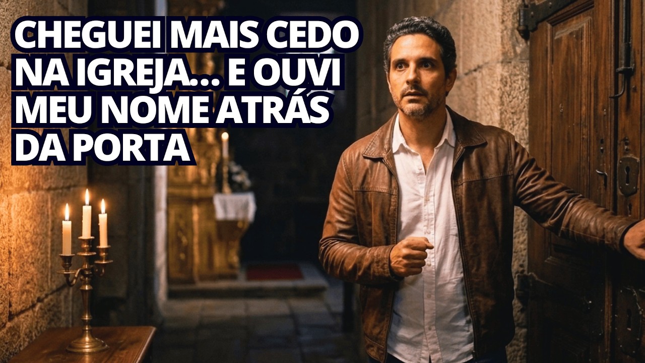 Cheguei mais cedo na igreja e ouvi meu nome na conversa atrás da porta...