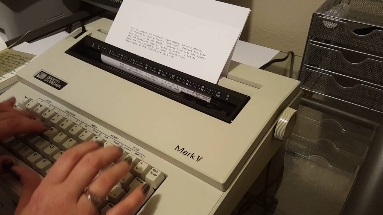 ASMR-2nd round of typing - Electric Smith-Corona Mark V typewriter - No speaking