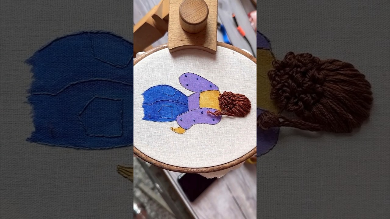 Hair embroidery 